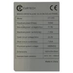 130 Watt Curtech Monocrystalline PERC Solar Panel Specifications