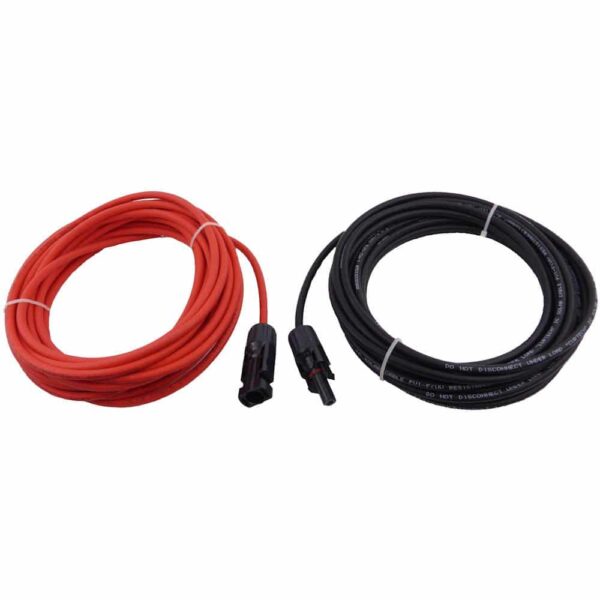 7m of Black and Red Solar Wire with MC4 Connector