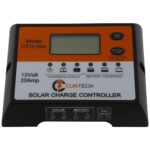 Curtech 20 Amp 12 Volt Water Resistant LCD Solar Charge Controller / Regulator