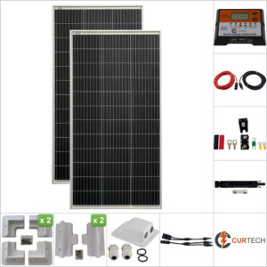 Twin 100W PERC Solar Panel ABS Package with CT12-20A