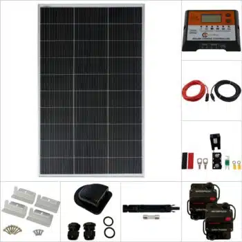 Curtech 150W Solar Panel Silver Frame Kit