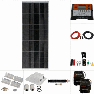 Single 130W Silver Solar Package with PWM