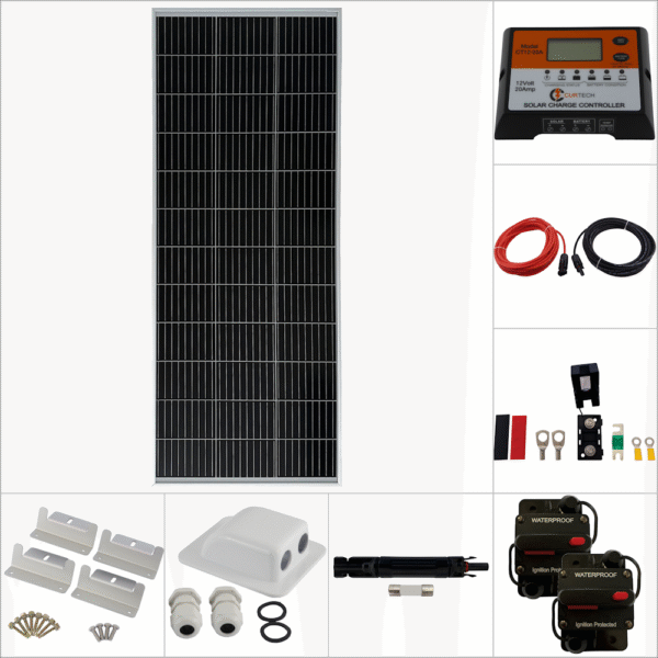 Single 130W Silver Solar Package with PWM