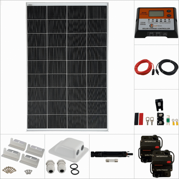 Single 140W Silver Solar Package with PWM