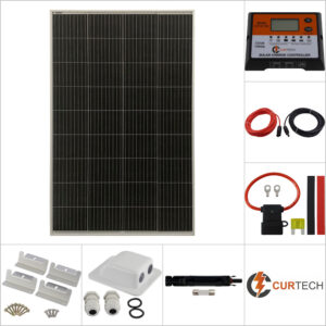 Single 140W PERC Curtech Solar Panel Aluminium Package with CT12-10A