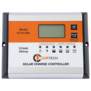 Curtech 30 Amp 12 Volt LCD Solar Charge Controller / Regulator