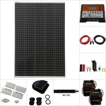 Curtech 215W Solar Panel Silver Frame Kit