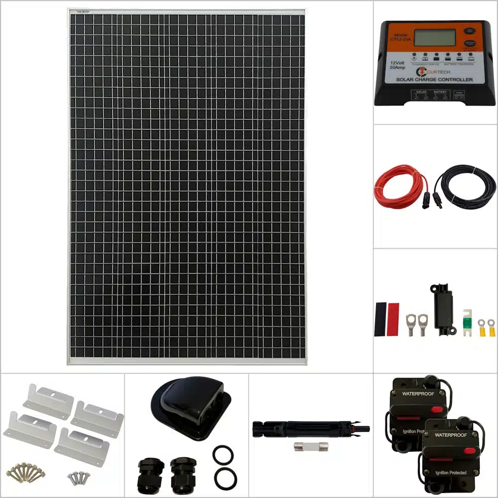 Curtech 215W Solar Panel Silver Frame Kit Curtech 215W Solar Panel Silver Frame Kit
