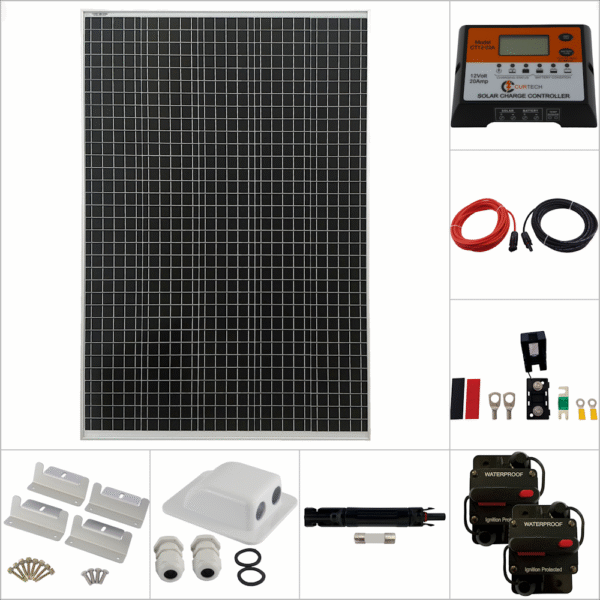 Single 215W Silver Solar Package with PWM