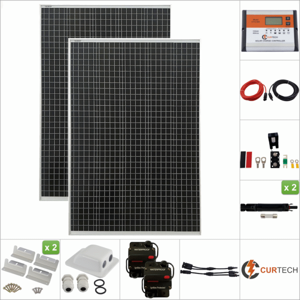Twin 215W Silver Solar Package with PWM