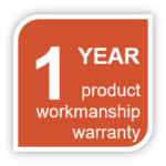 1 Year Product Workmanship Warranty