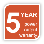 5 Year Power Output Warranty