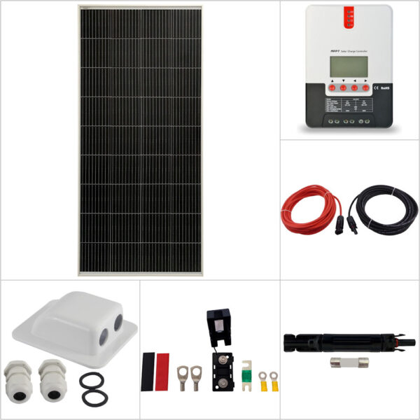 180W Curtech PERC Solar Panel Vehicle Package with ML2420N10