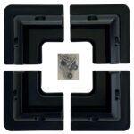 Black ABS Corner Mounting Bracket (Set of 4)