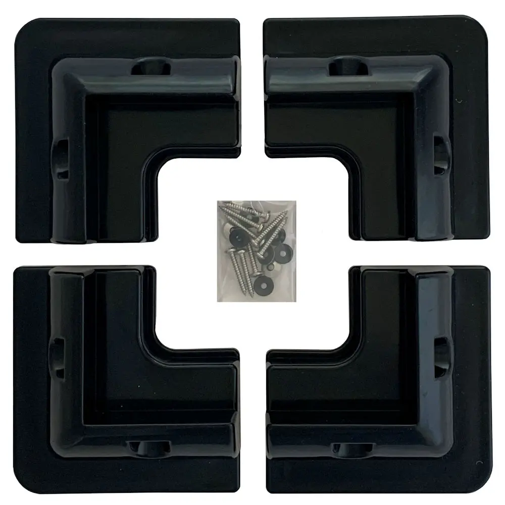 Black ABS Corner Mounting Bracket (Set of 4) Black ABS Corner Mounting Bracket (Set of 4)