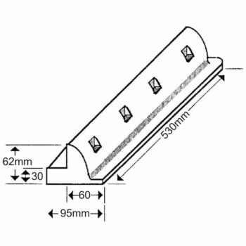 ABS Long Mounting Bracket (Set of 2) Size