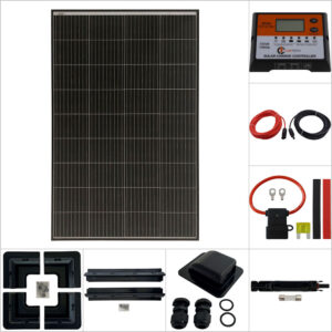 Single 140W Curtech PERC Solar Panel with Black Frame ABS Package with CT12-10A