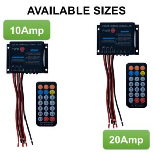 IRB 12V/24V Waterproof Solar Charge Controllers with Remote
