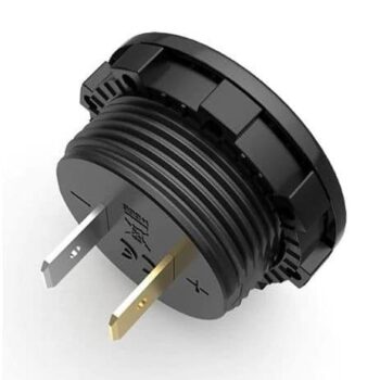 Flush Mount Volt Meter with On/Off Switch Back