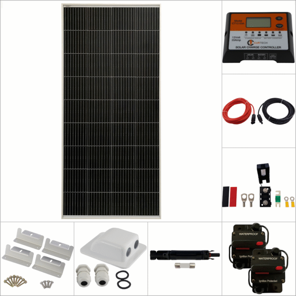 Single 180W Silver Solar Package with PWM