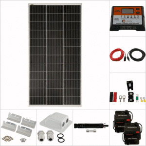 Single 170W Silver Solar Package with PWM