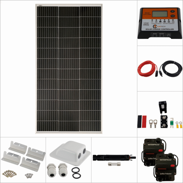 Single 170W Silver Solar Package with PWM