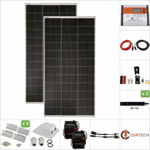 Twin 170W Silver Solar Package with PWM