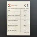 120W Lightweight Aluminium Framed Solar Panel Specifications