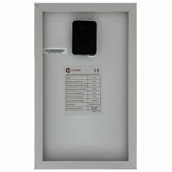 10W Curtech Solar Panel Back