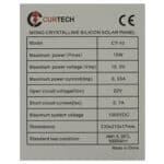 10W Curtech Solar Panel Specifications