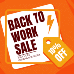 Back to work sale 10% off, excludes clearance stock