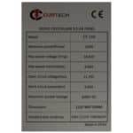 Curtech 150W Monocrystalline Solar Panel Specifications
